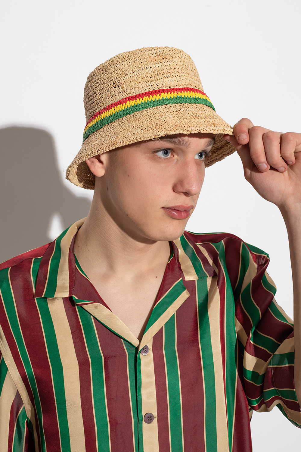 TD BUCKET HAT-blwt - SchaferandweinerShops GB - Beige Woven hat with and  Dsquared2